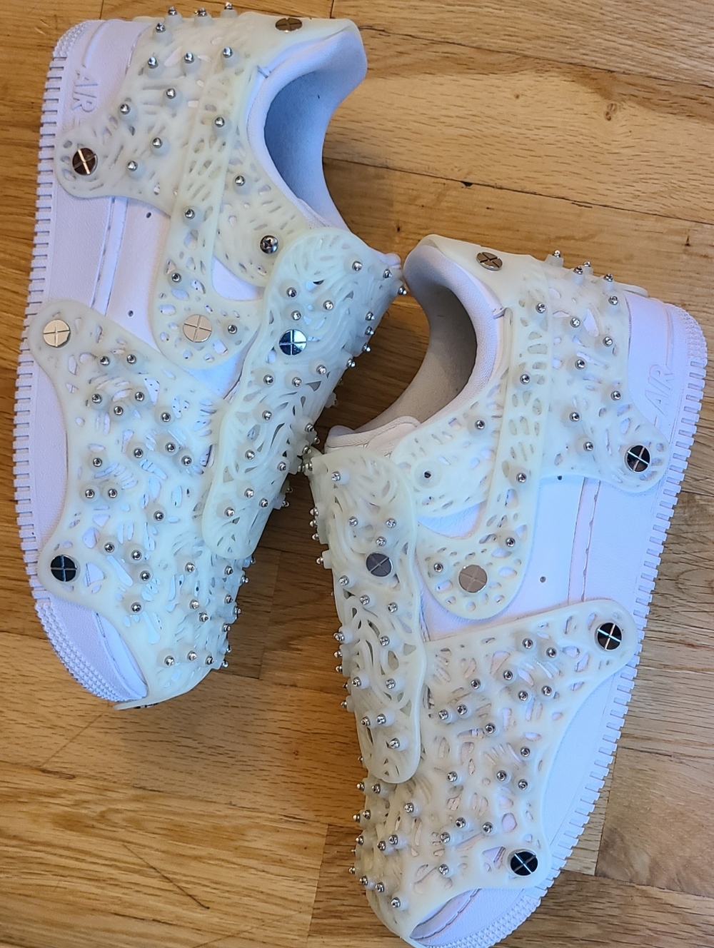 Nike Air Force 1 X Swarovski Retroreflective Crystals Sneaker Streetwear Hip Hop - Picture 4 of 16